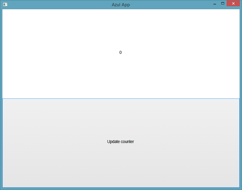 Rendering a simple UI using the Azul GUI toolkit
